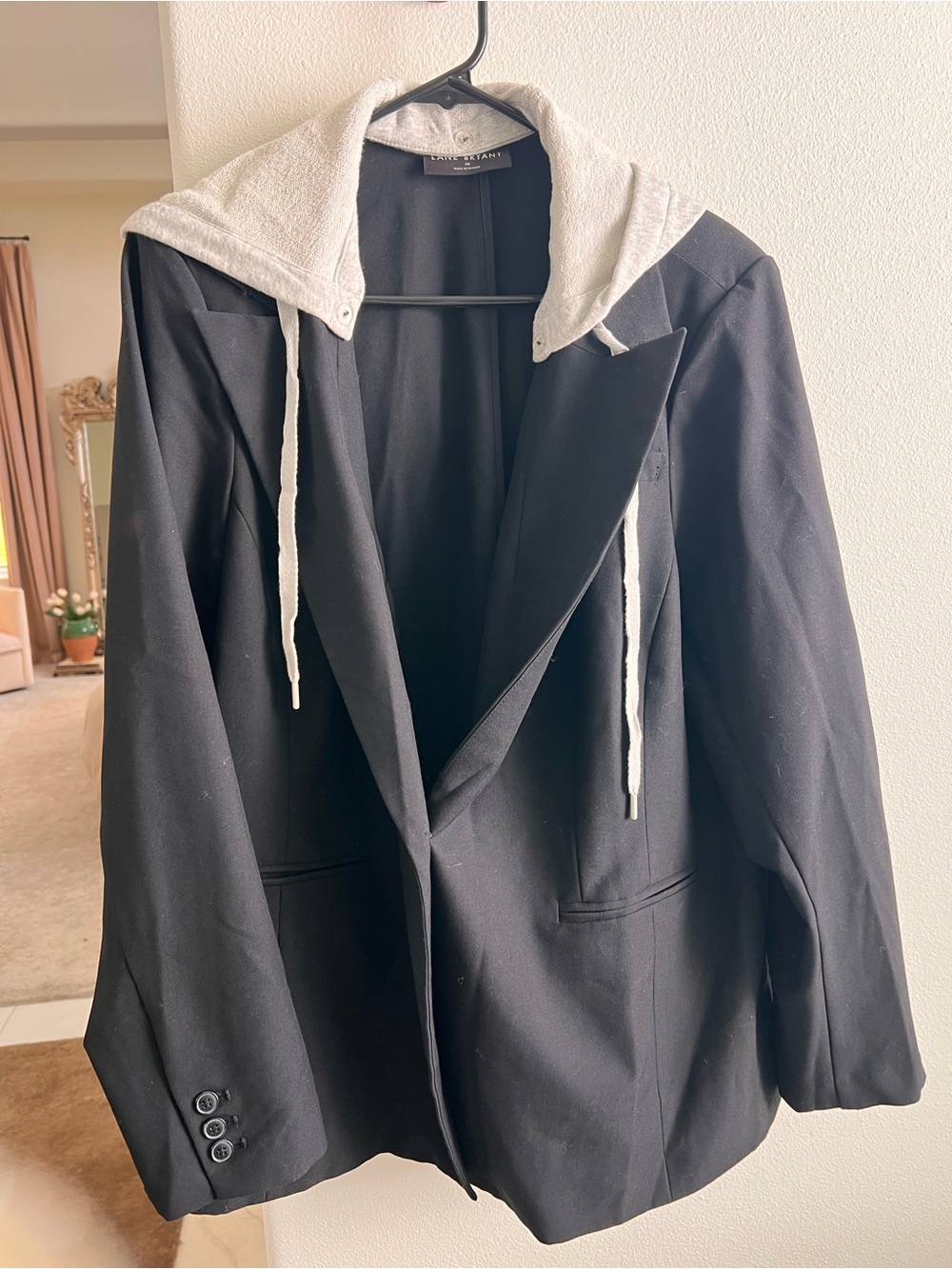 Black Blazer with removable hood